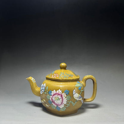 Chinese Yixing Zisha Clay Handmade Exquisite Teapot（六方宫灯 底款：浙甯玉成窑）