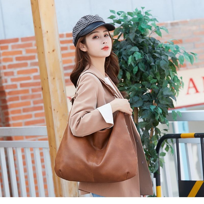 New Women's Faux Leather Shoulder Bag Vintage Tote Purse Casual Handbags