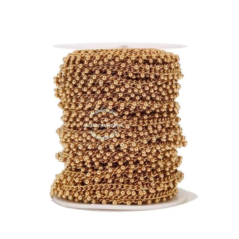 1meter Stainless Steel Link Chains Curb Drop Disc Ball Chain Jewelry Making Supp