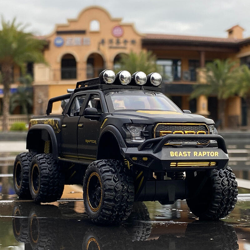 1:28 Ford Raptor F150 Diecast Model Car Pickup Truck Toy Vehicle Off-road Gift