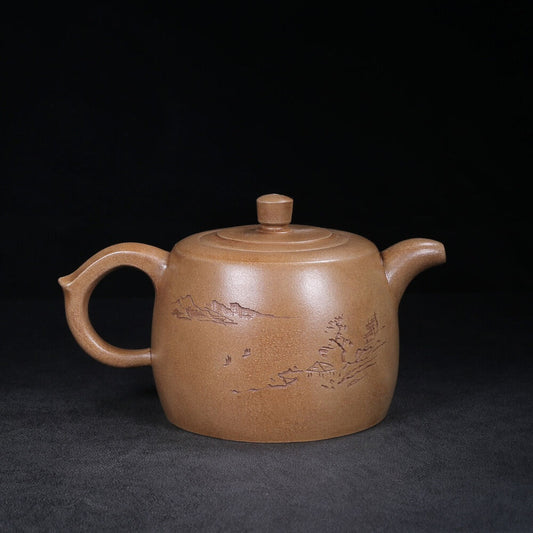 Chinese Yixing Zisha Clay Handmade Exquisite Teapot （井栏 底款：景舟制壶）