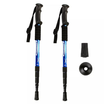 Outdoor Hiking Walking Stick Camping Telescopic Aluminum Alloy Trekking Poles