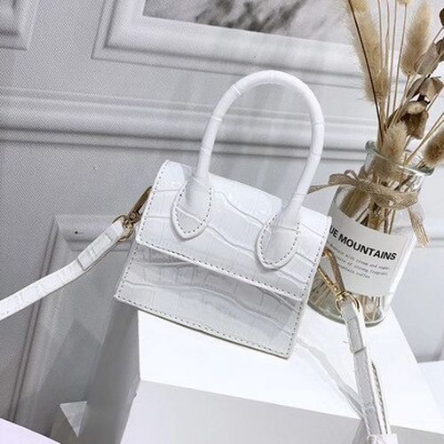 Small Square Bag Leather Handbag Crocodile Pattern Chain Shoulder Messenger Bags