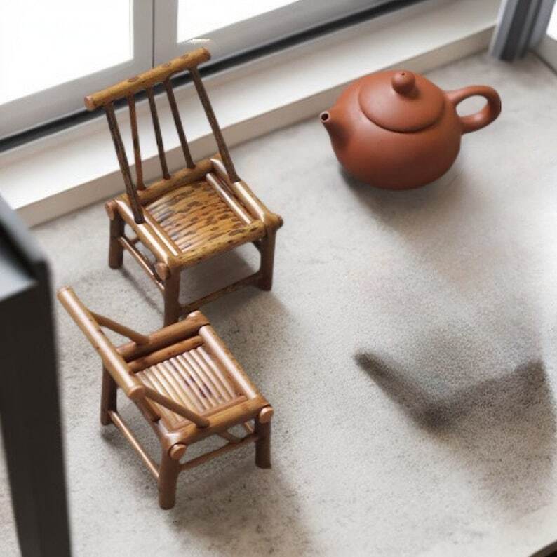 Bamboo Stool Tea Coaster|Bamboo Artwork|Tea Accessories|Home Deocr
