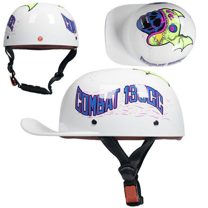 DOT Motorcycle Helmet for Pedal and Bicycle Riders Classic Baseball Helmet