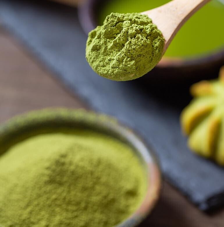 100% natural organic matcha green tea powder without sugar-