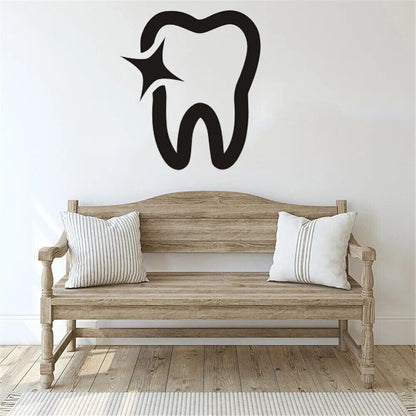 Dental Clinic Wall Decals Vinyl Bathroom Poster Tooth Dentistry Sticker 40x54cm
