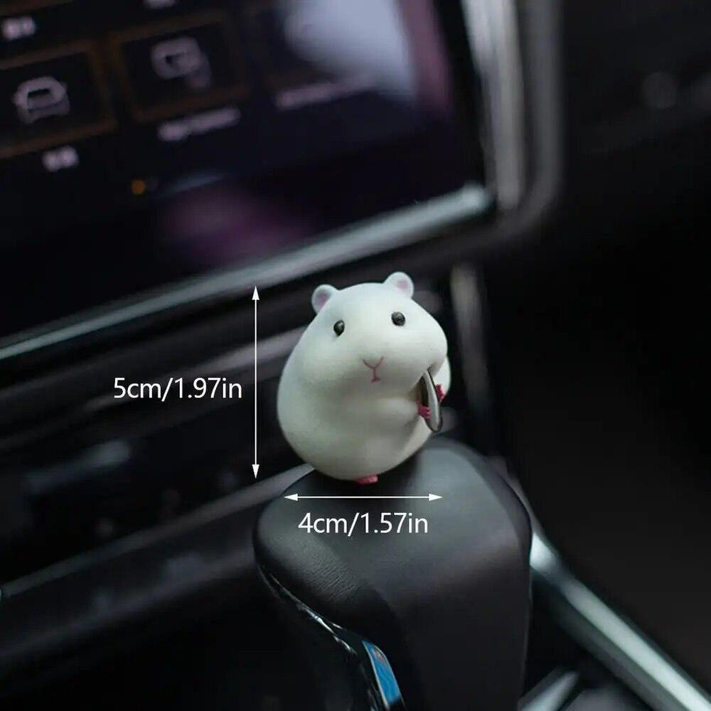 Car Dashboard Ornament Mini Hamster Figurine Auto Interior Decor Accessories 1pc