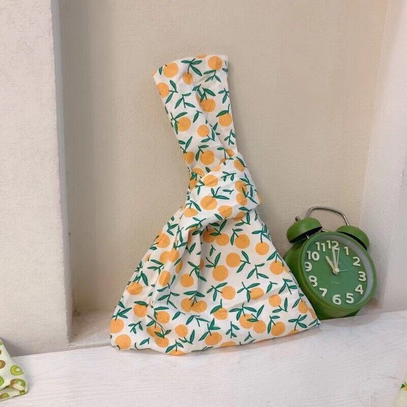 Ladies Knot Handbag Japanese Style Portable Knot Wrist Bag Phone Key Pouch