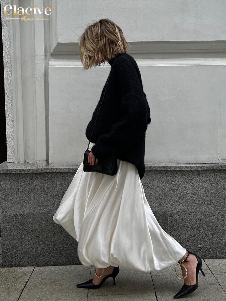 Women Office Lady Ankle-Length Skirt Casual Loose Skirt Female Clothes