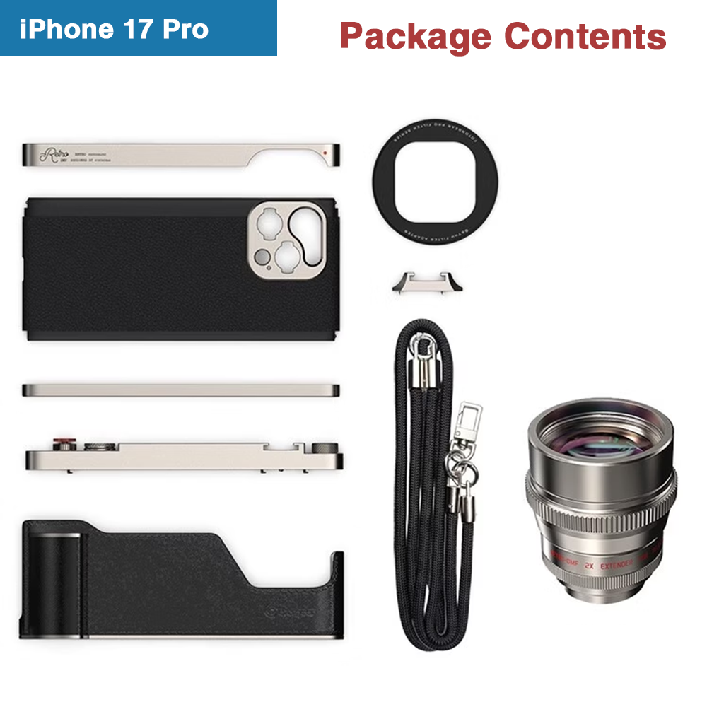 FotorGear Retro DMF Pro Kit ＆ Telephoto Converter Lens for iPhone 17 Pro Series