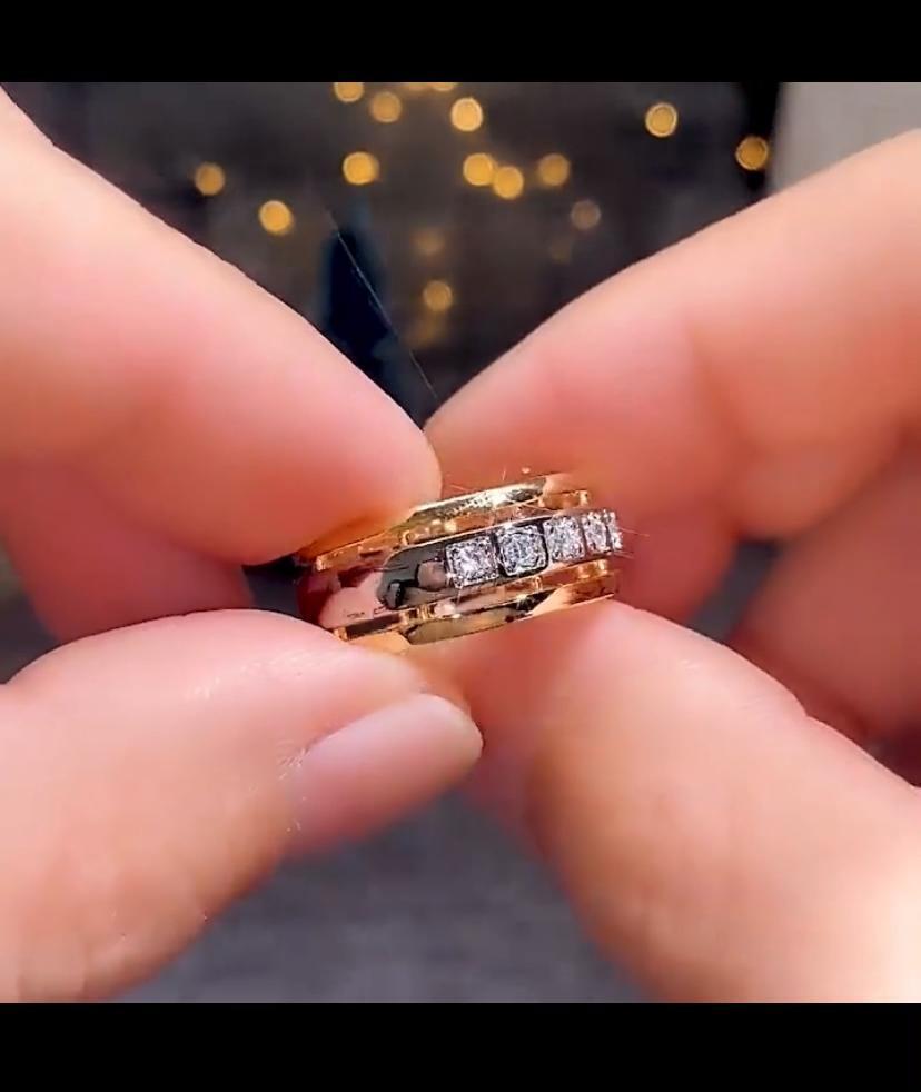 Anillos Sortijas Argollas De Compromiso Matrimonio Oro Para Mujer Hombres Unisex