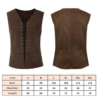Steampunk s Plus Size Mens Carnval Medieval Renaissance Gothic Pirate Vest