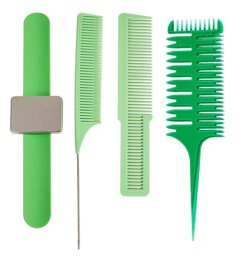 4Pcs Professional Brush Set for Hair Dyeing Hairdressing Barber Magnetic Band