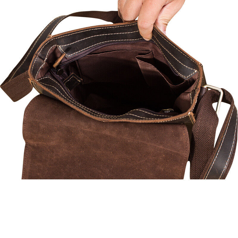 Vintage Men's Leather Messenger Shoulder Bag Satchel Crossbody Side School Bags