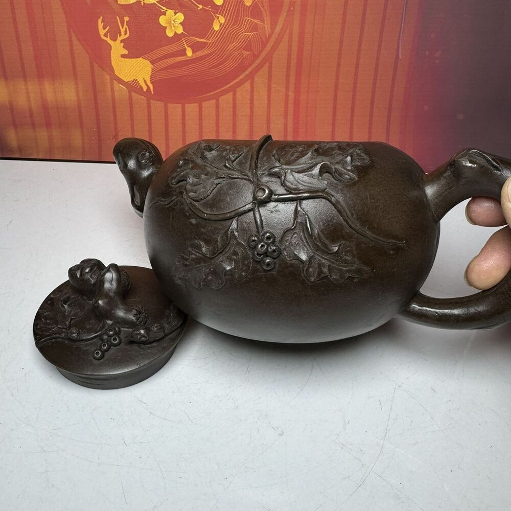 Vintage Chinese Yixing Purple Clay Teapot Zisha Ceremony Fashion Gift Teaware