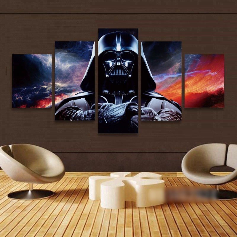 Star Wars Darth Vader Movies Actor Canvas Prints Painting Wall Art Decor 5PCS