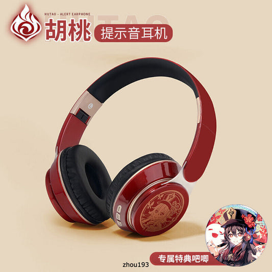 Genshin Impact Hu Tao Wireless Bluetooth Headset Cosplay Earphone Headphones