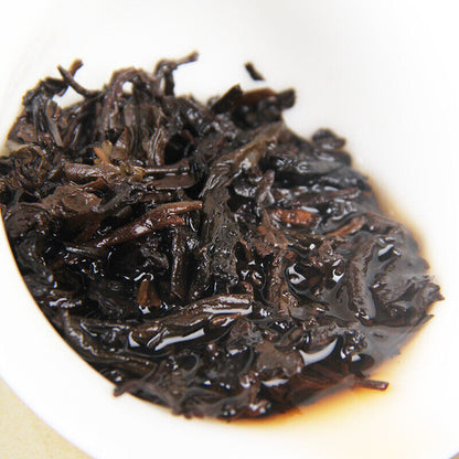 357g 2020 Chuan Shi Jia Ming Ancient Ripe Puer Tea Menghai Old Tree Shu Puer Tea