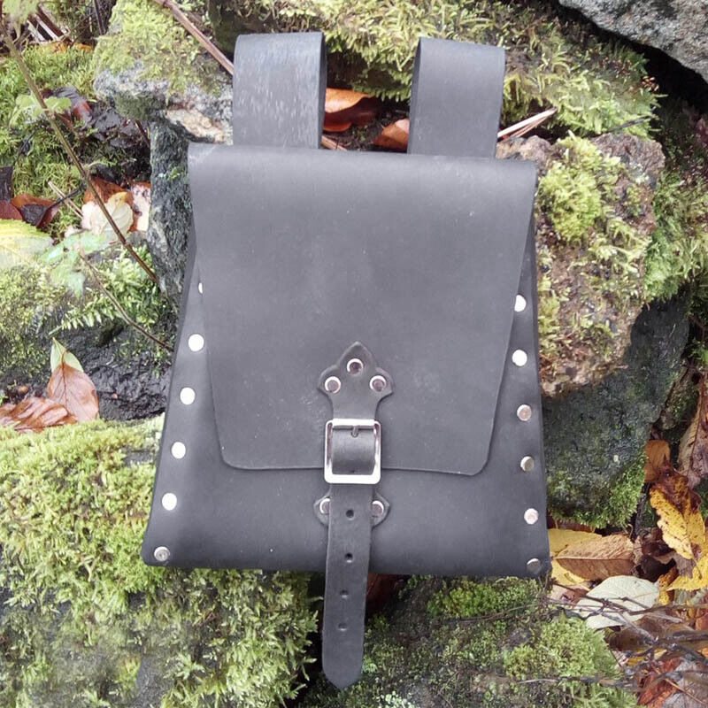 Medieval Retro PU Leather Pouch Renaissance Bag Waist Belt Purse Cosplay