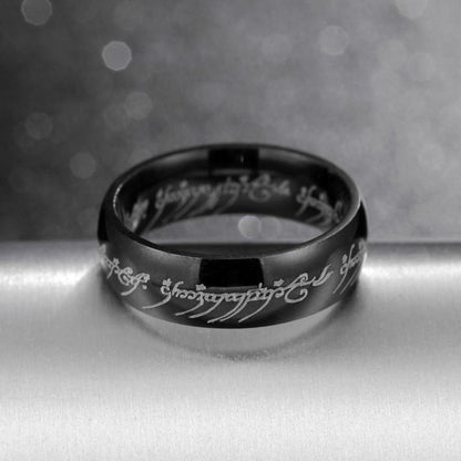 Fashion Lord of the Rings One Ring LOTR Stainless Steel Men's Ring Size 6-13