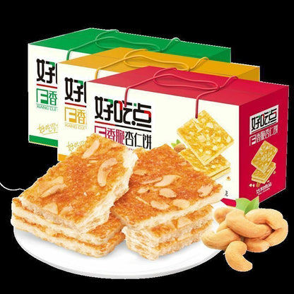 达利园 好吃点800g/箱 Chinese Snacks Daliyuan Haochidian Biscuits核桃饼 杏仁饼 腰果饼高纤营养早餐休闲零食小吃