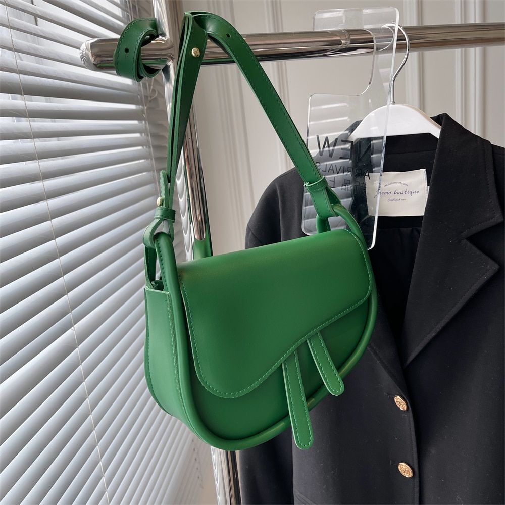 Fashion Saddle Bag New Small Shoulder Bags Solid Crossbody Female Messenger Bag