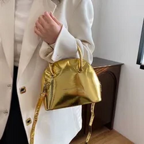 Women Shiny Bright Shell Bags Handbag Evening Clutch Patent Leather Versatile
