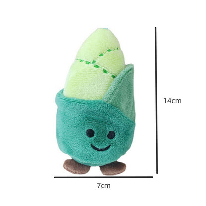 Farm Vegetable Doll Keychain Cabbage Green Onion Cauliflower Corn Plush Pendant
