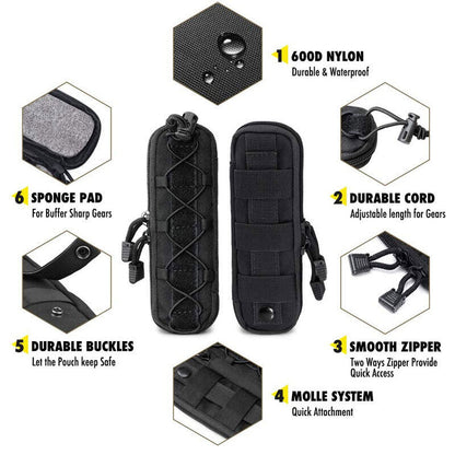Tactical Molle Knife Bag Outdoor Flashlight Storage Holder Pouch Cover Case Bag