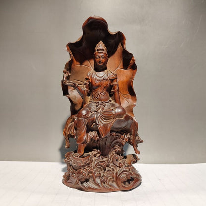 wooden meditation fortune praying kwan yin guanyin quan statues wood sculpture