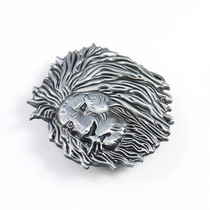 Men Belt Buckles 4cm Width Suitable Animal Lion Western Cowboy Jeans Accessories