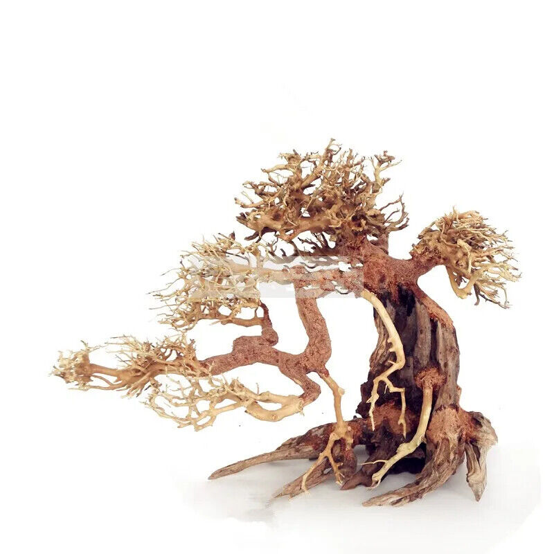 Aquarium Ornament Wood Bonsai Christmas Tree Tank Moss Trunk Driftwood DIY Decor