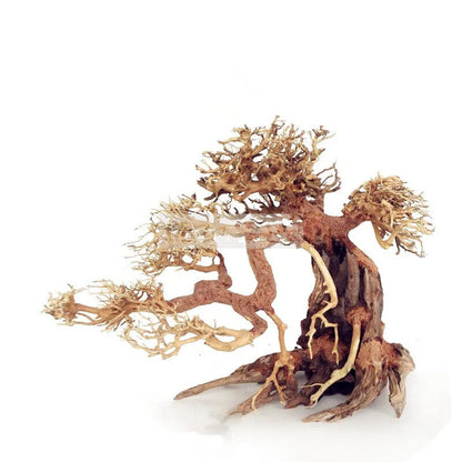 Aquarium Ornament Wood Bonsai Christmas Tree Tank Moss Trunk Driftwood DIY Decor