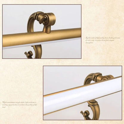 Wall Lights LED 8W Vintage Copper For Bedroom Mirror Lamp Bathroom Lighting 45cm