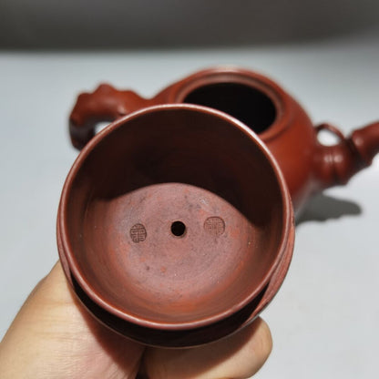 Vintage Chinese Yixing Purple Clay Teapot Zisha Ceremony Carving Collectible Art