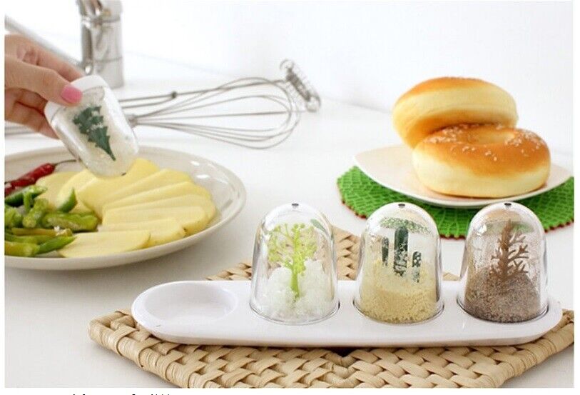 4Pcs/Set Creative Spice Jars Containers Storage 24.3x7.7x7.3cm Seasoning Bottles
