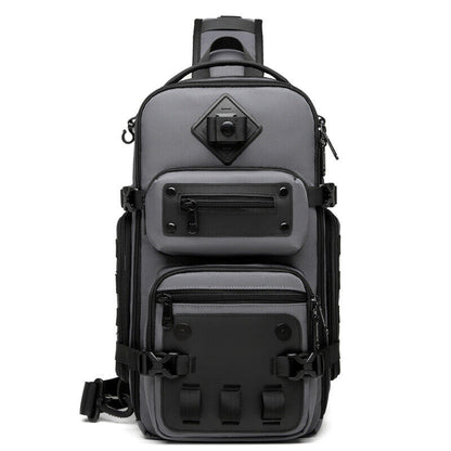 OZUKO Large Capacity Crossbody Bag, Outdoor Tactical Men's Bag Sling Backpack