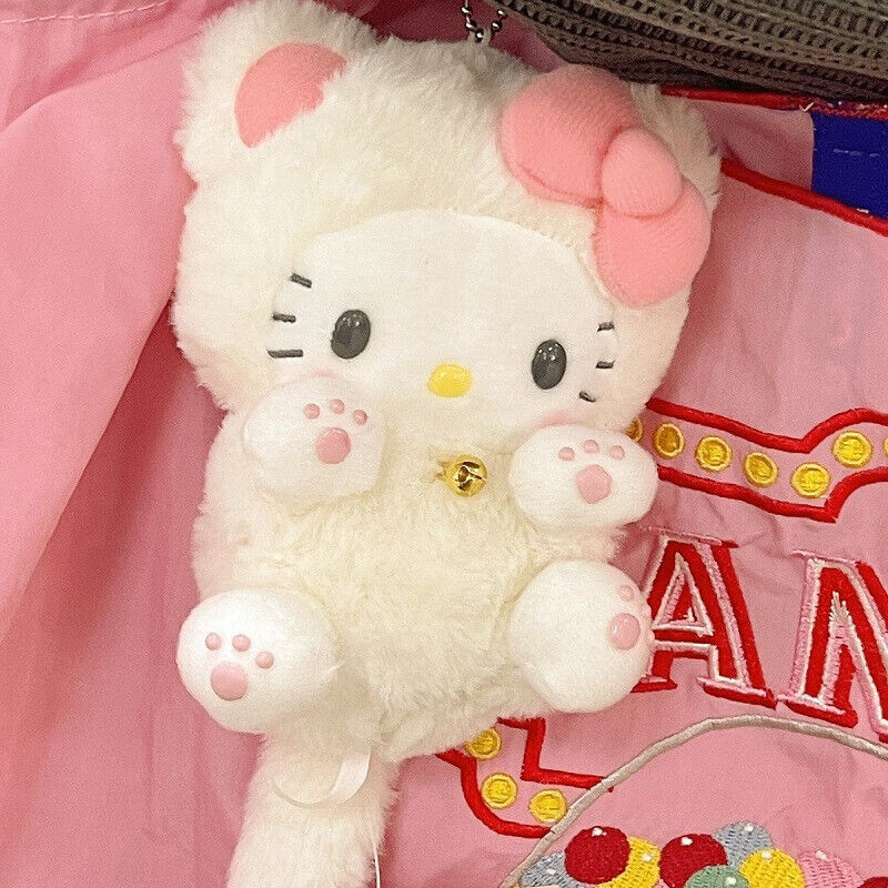 10CM Hello Kitty Doll Toy Keychain Schoolbag Pendant Ornament Plush Toy Keychain