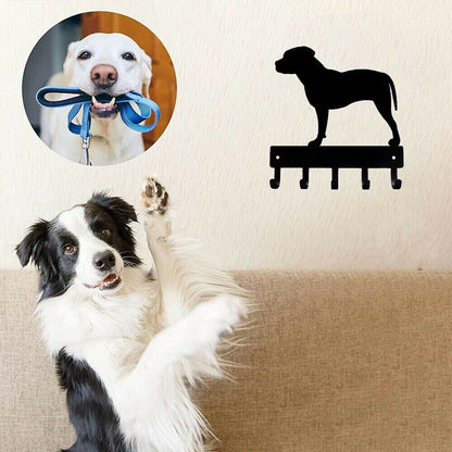 Pit Bull Terrier (Natural Ears) Key Rack Wall Mounted Hook Up Iron Crafts Decor