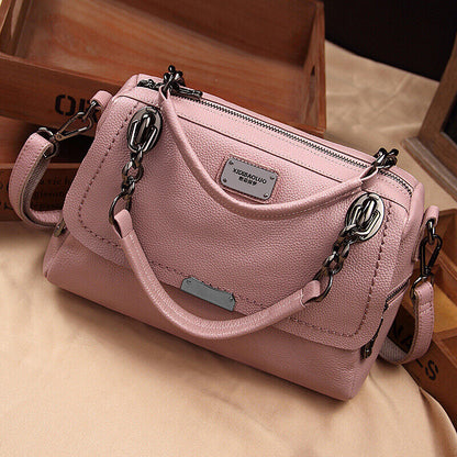 Oil Wax Leather Women's Elegant Handbags Crossbody Shoulder Bag Satchel Tote