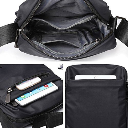 ZZINNA Messenger Bag Shoulder Bags Man Purses and One_Size, 1822 Black