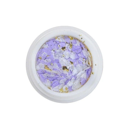 Nail Art Glitter Sequin 6Pcs Ultra-Thin Mica Powder Flakes With Gold Foil Slices