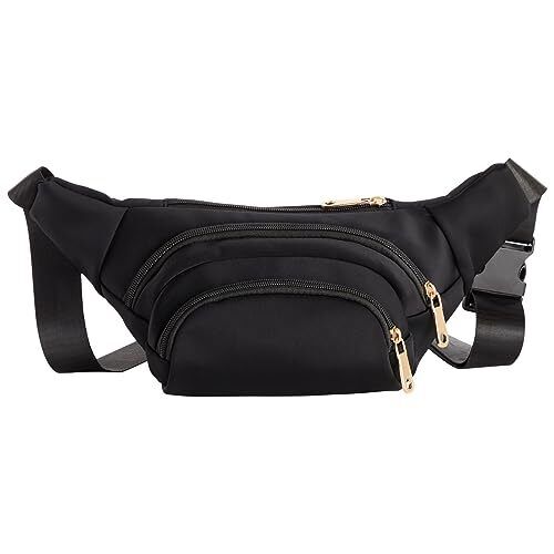Black Extra Large Fanny Pack, Plus Size Crossbody Bag with Large,