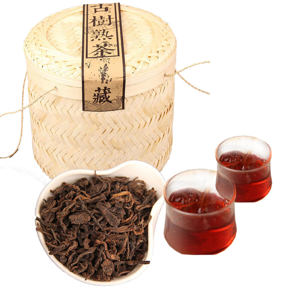 800g Ancient Tree Bamboo Basket Packing Spring Puer Tea Ripe Puerh Tea Loose Tea