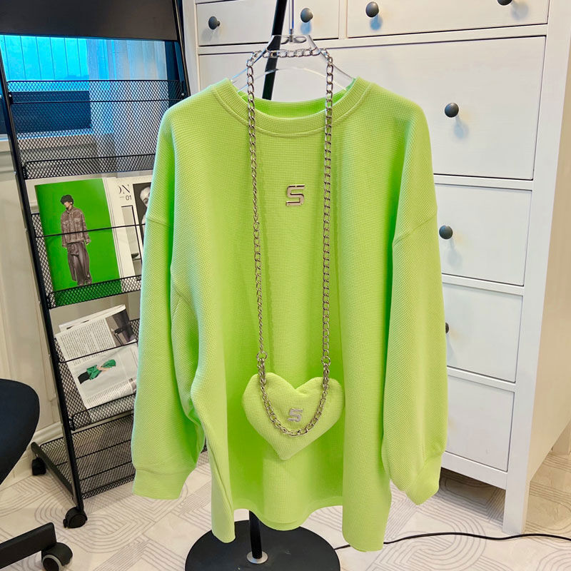 Sweatshirt Bag O-neck Pullover Hoodies Long- Sleeve Tops Lady Sweatshirts