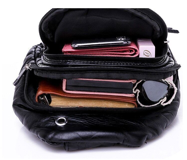 Women Chest Bag Soft PU Leather Crossbody Bags Bags Travel Backpack