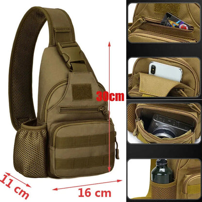 Men Canvas Shoulder Bags Travel Men's Crossbody Bag Army Style Chest Back Pack