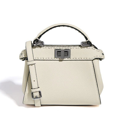 Cowhide Mini Tote Bags Women Handbags Hand Crossbody Shoulder Bag