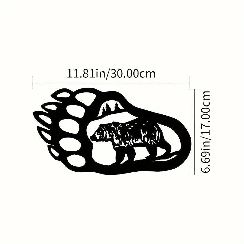 Bear Paw Wall Decoration Metal Wall Decor Modern Wall Decor Room Decor Sticker